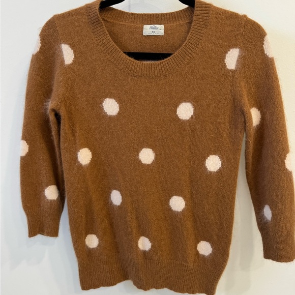 Madewell Wallace -xs-polka dot rabbit hair sweater - Picture 2 of 5